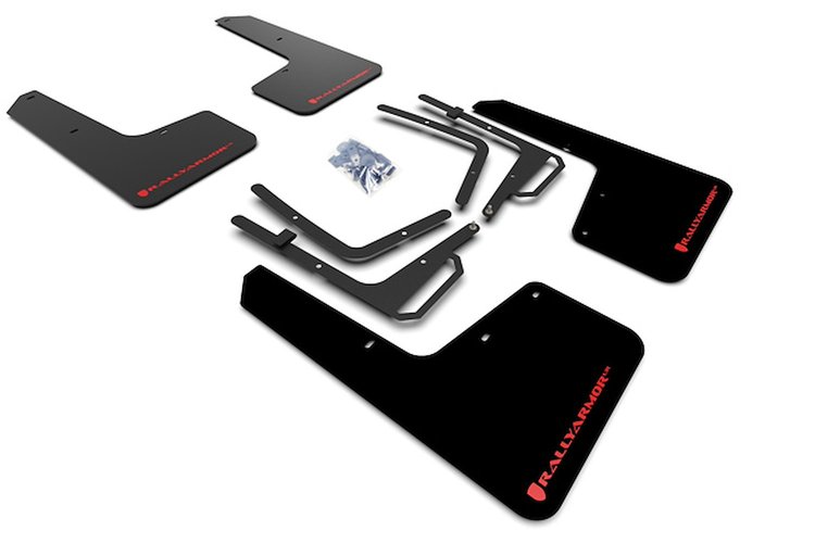 MF53URBLKRD Mud Flap Kit for 2017-2019 Ford Raptor Raptor - Red Logo