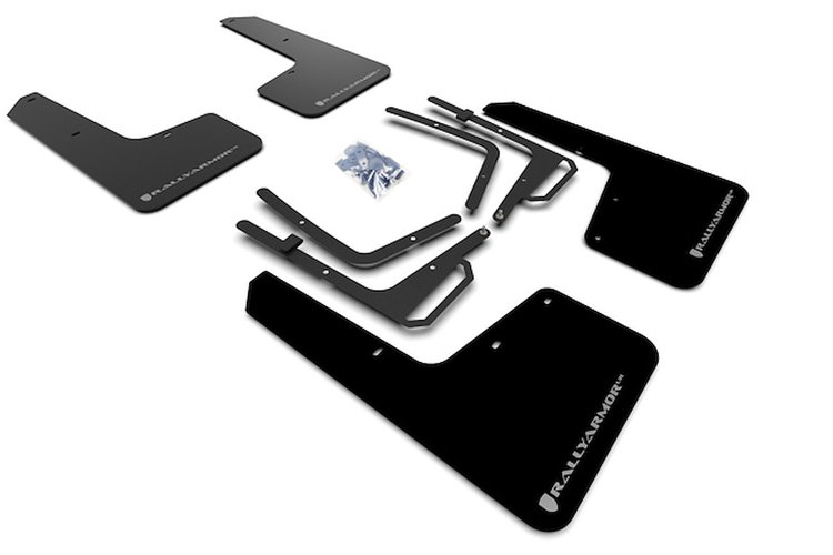 MF53URBLKSIL Mud Flap Kit for 2017-2019 Ford Raptor Raptor - Silver Logo