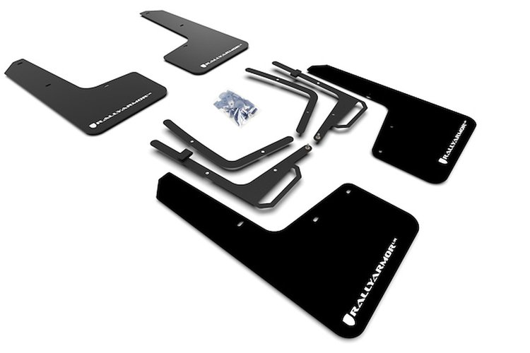 MF53URBLKWH Mud Flap Kit for 2017-2019 Ford Raptor Raptor - White Logo