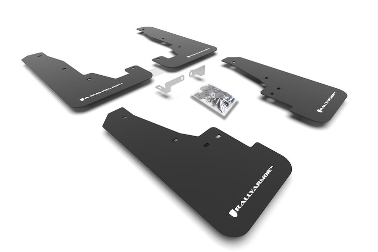MF55URBLKWH Mud Flap Kit for 2016-22 Dodge Durango GT/RT/SRT/SXT - White Logo