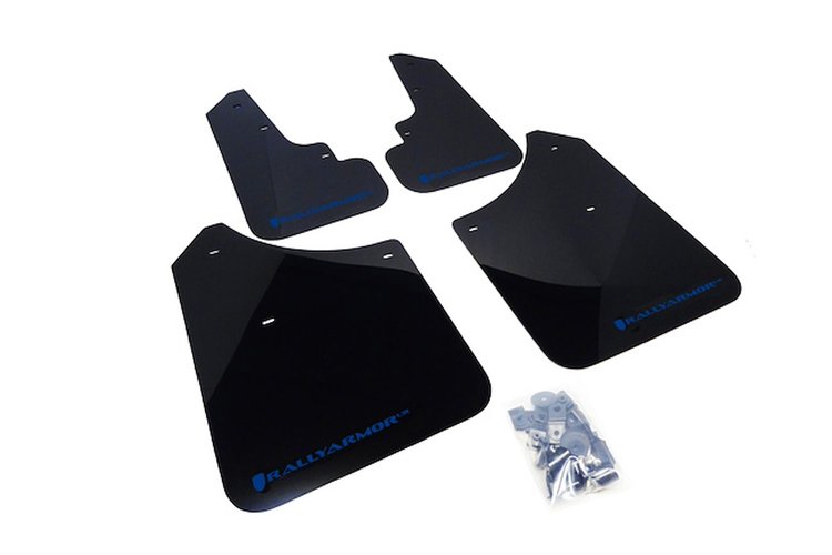 MF5URBLKBL Mud Flap Kit for 2003-2008 Subaru Forester 2.5X/XT - Blue Logo