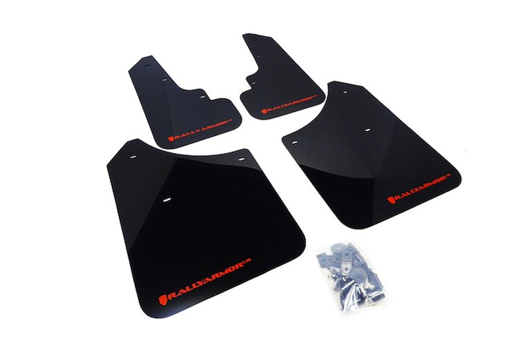 MF5URBLKRD Mud Flap Kit for 2003-2008 Subaru Forester 2.5X/XT - Red Logo