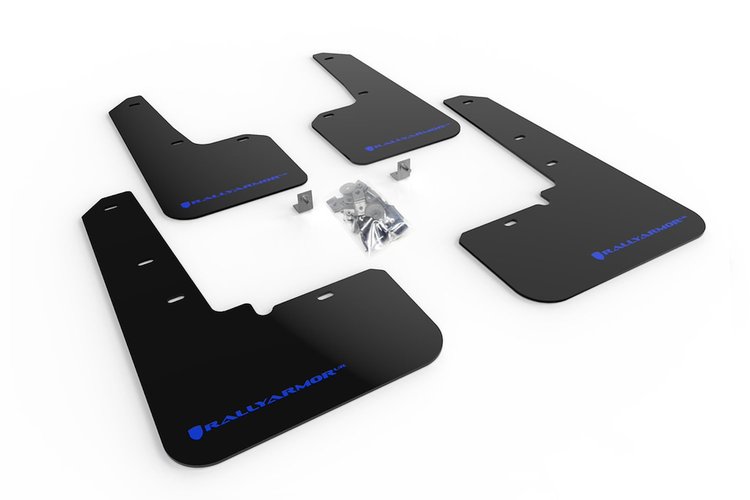 MF66URBLKBL Mud Flap Kit Fits Select Subaru Outback - Blue Logo