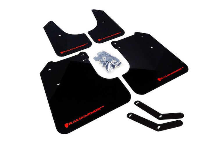 MF6URRDWH Mud Flap Kit for 2008-2011 Subaru Impreza Impreza/WRX - Red Mud Flap/White Logo