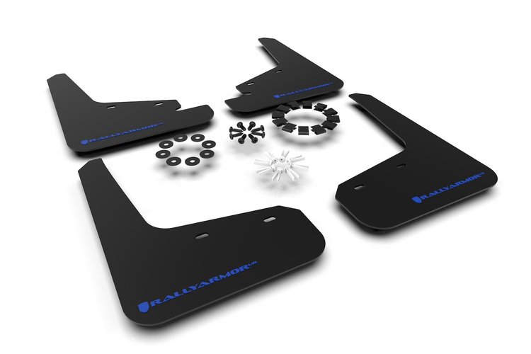 MF72URBLKBL Mud Flap Kit for 2020-22 Tesla Model Y - Blue Logo