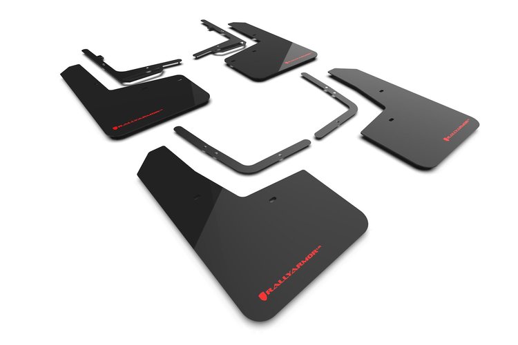 MF73URBLKRD Mud Flap Kit Fits Select Ford Raptor - Red Logo