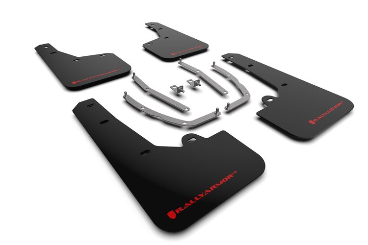 MF75URBLKRD Mud Flap Kit for 2022 Hyundai Tucson - Red Logo