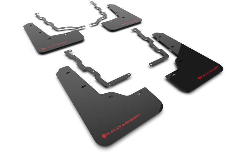 MF86URBLKRD Mud Flap Kit for 2020-22 Ford Puma ST - Red Logo