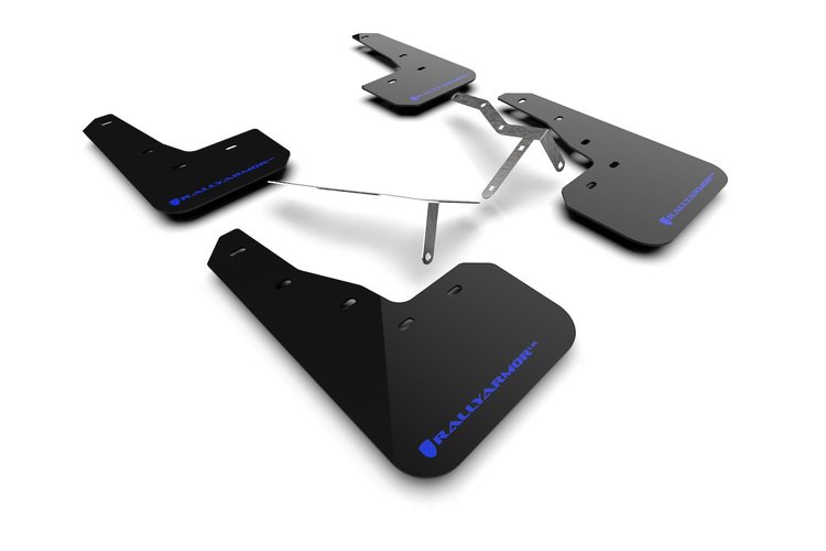 MF90URBLKBL Mud Flap Kit for 2022 Honda Civic, Civic Si, Sport - Blue Logo