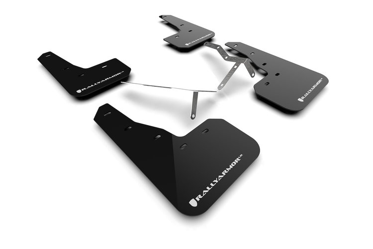 MF90URBLKWH Mud Flap Kit for 2022 Honda Civic, Civic Si, Sport - White Logo