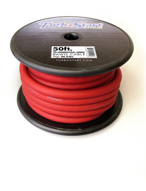 Red 1/0 AWG Battery Cable