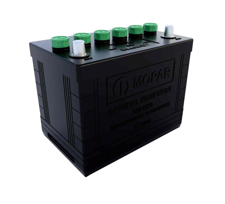 12 Volt Collector AGM Battery 1965-1974 Chrysler, Mopar Green