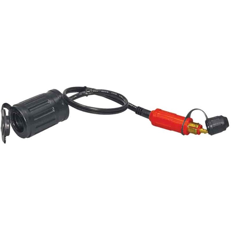 Battery Charging Cable Adapter [21 mm Auto Socket to 12 mm DIN Bike Plug]