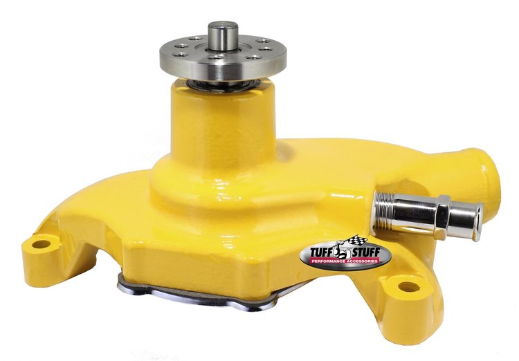 SuperCool Water Pump Yellow Powder Coated 1955-71 Small Block Chevy