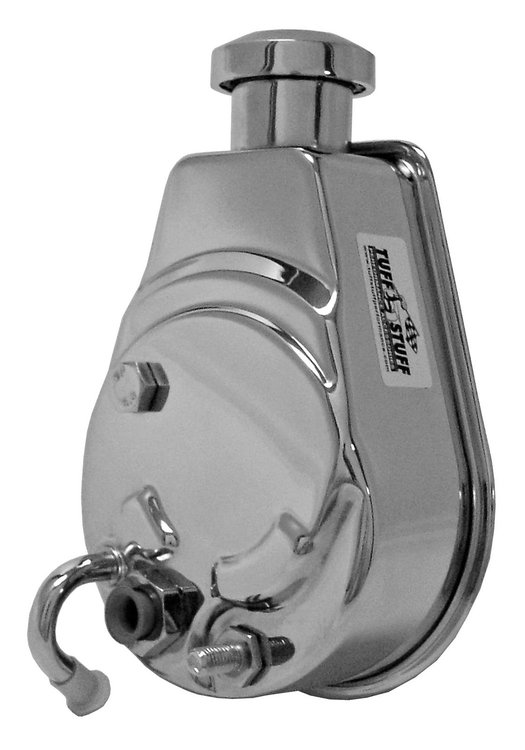 Saginaw Power Steering Pump GM Pickup Truck - Press Fit Shaft - Chrome