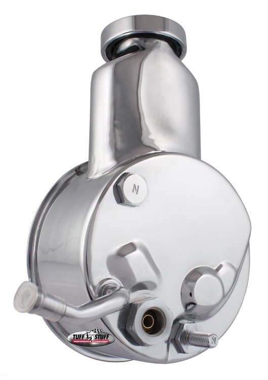 Saginaw Power Steering Pump GM Pickup Truck 7.4L 454 Mark IV - Press Fit Shaft - Chrome