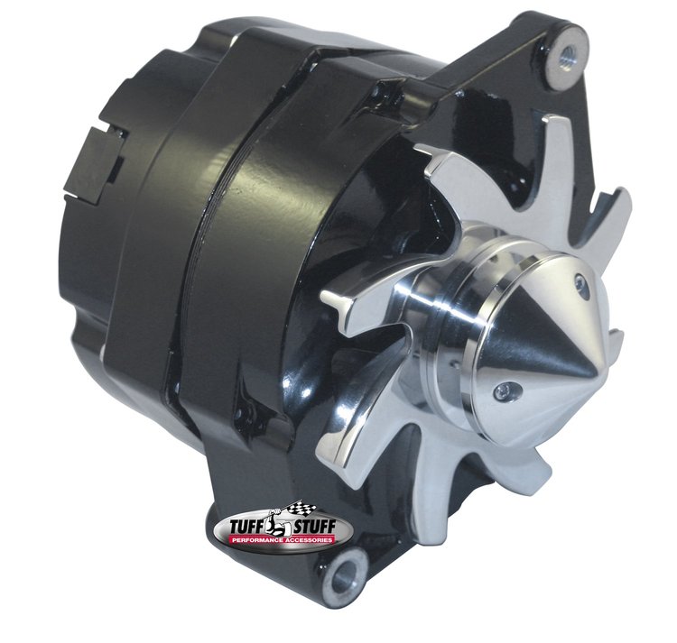 7140FBULL12 Silver Bullet Alternator 140 AMP OEM Or 1 Wire V Groove Pulley 4.85 in. Case Depth Lower Mount Boss