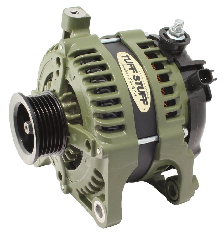 175 Amp Tuff Mudder Alternator 2007-2011 Jeep Wrangler JK 3.8L V6 - Army Green Finish