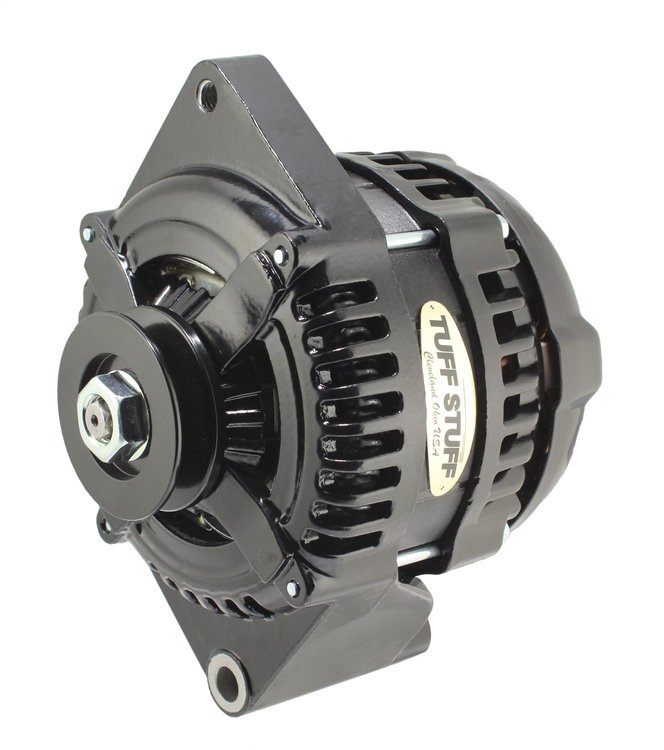 8441B1G1W Max Amp Alternator for 1963-1989 Ford, Jeep, Lincoln, Mercury Applications [1-Groove Pulley] Stealth Black