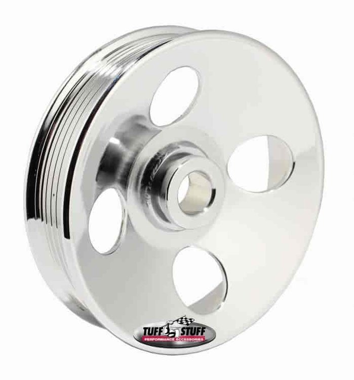 8487A Type II Power Steering Pump Pulley [6-Groove, Chrome]
