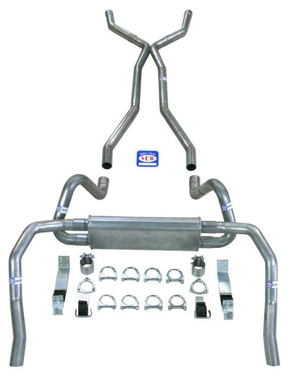 23023 1967-1969 Camaro X-Style 2-1/2 in. Exhaust System w/ Big Block w/ Long Style Headers