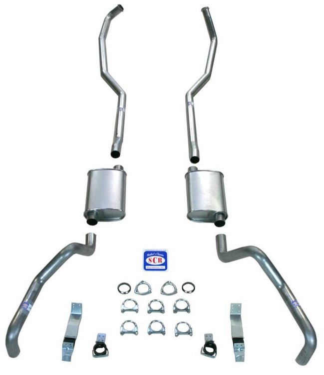 23026 1967-1969 Camaro 2-1/2 in. Exhaust System w/ Big Block w/ Cast Iron Manifolds