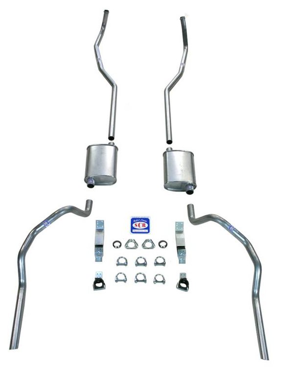 23029S 1967-1969 Camaro 2 in. Exhaust System w/ Small Block w/ Cast Iron Manifolds, 304 Stainless Steel