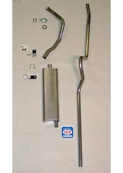 63000S-M 1955 Chevrolet Full-Size Hardtop 6-cyl Exhaust System, 304 Stainless Steel, Modified