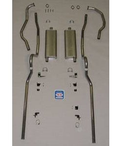 63007-M All Dual Exhaust System, 1955 Chevrolet Full-Size Convertible 8-cyl