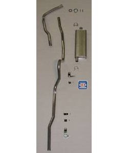 63010S-M 1956 Chevrolet Full-Size Convertible 6-cyl Exhaust System, 304 Stainless Steel, Modified