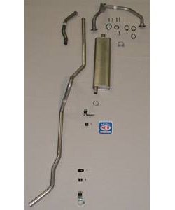 63014S 1956 Chevrolet Full-Size Station Wagon exc. 9-Pass. 8-cyl Single Exhaust System, 304 Stainless Steel