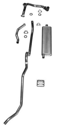 63021S 1957 Chevrolet Full-Size Exhaust System, 304 Stainless Steel