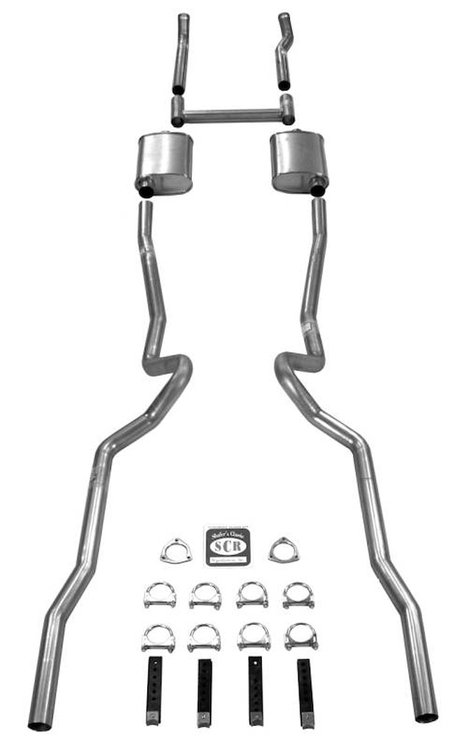 63034S-P 1955-1957 Chevrolet Full-Size Exhaust System, Stainless Steel