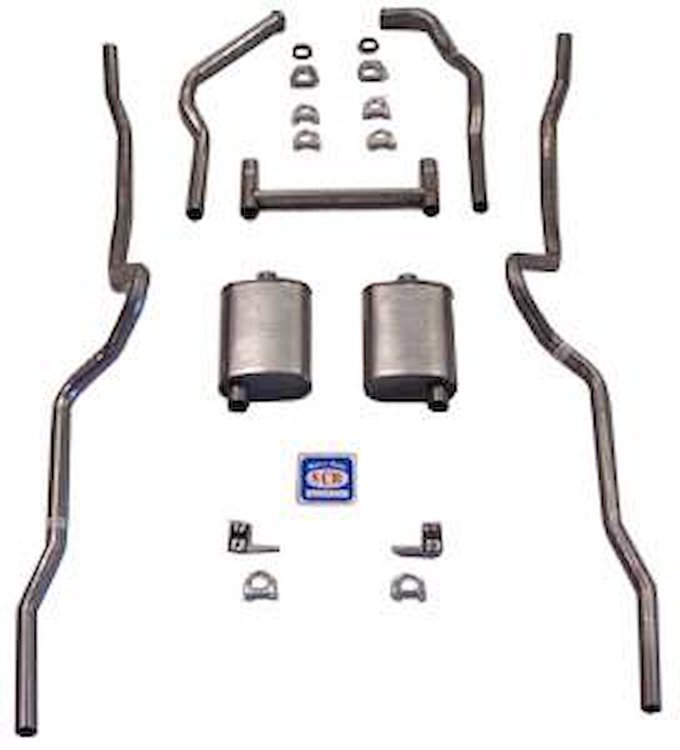 63039 1955-1957 Chevrolet Full-Size 2 in. Dual Turbo Exhaust System