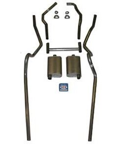 63040S-R 1955-1957 Chevrolet Full-Size 2 in. Dual Turbo Exhaust System, Stainless Steel