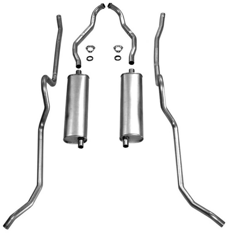 63044S-M 1957 Chevrolet Full-Size Exhaust System, 304 Stainless Steel, Modified