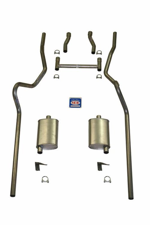63063S 1955-1957 Chevrolet Full-Size Exhaust System, 304 Stainless Steel