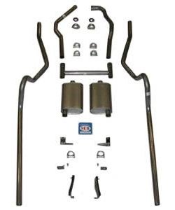 63065S 1955-1957 Chevrolet Full-Size Exhaust System, 304 Stainless Steel