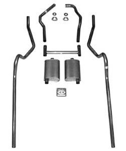 63066S 1955-1957 Chevrolet Full-Size Exhaust System, 304 Stainless Steel