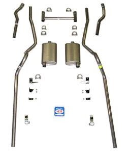 63067S 1955-1957 Chevrolet Full-Size Exhaust System, 304 Stainless Steel