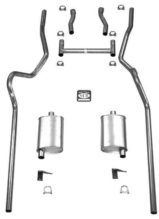 63071S 1955-1957 Chevrolet Full-Size Exhaust System, 304 Stainless Steel