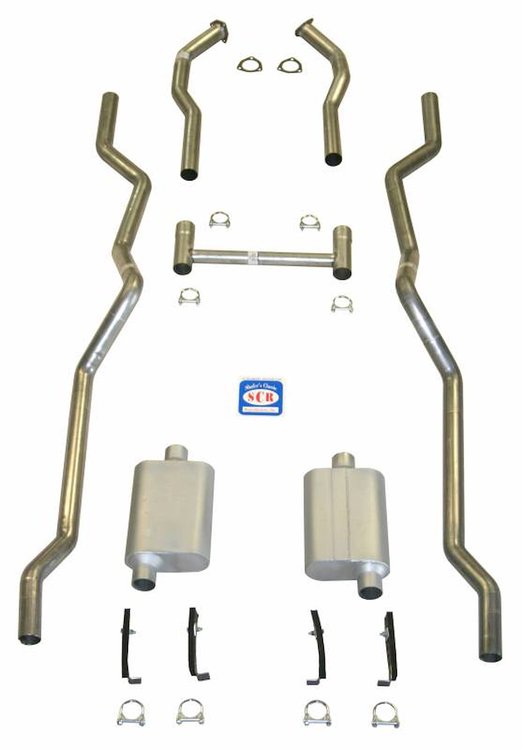 63073S 1955-1957 Chevrolet Full-Size Exhaust System, 304 Stainless Steel