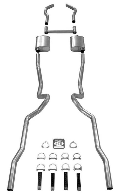 63075S 1955-1957 Chevrolet Full-Size Exhaust System, 304 Stainless Steel