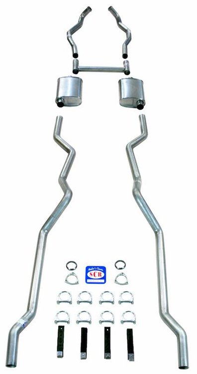 63078S 1955-1957 Chevrolet Full-Size Exhaust System, 304 Stainless Steel
