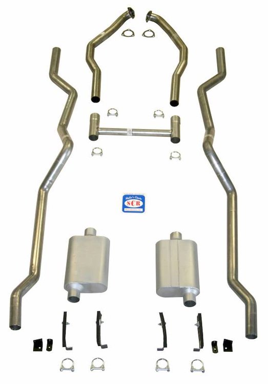 63079S 1955-1957 Chevrolet Full-Size Exhaust System, 304 Stainless Steel