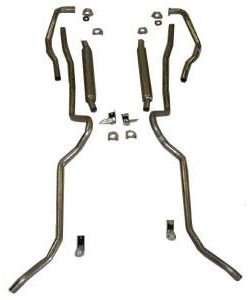 63081 1955-1957 Chevrolet Full-Size 2 in. Dual Glass pack Exhaust System