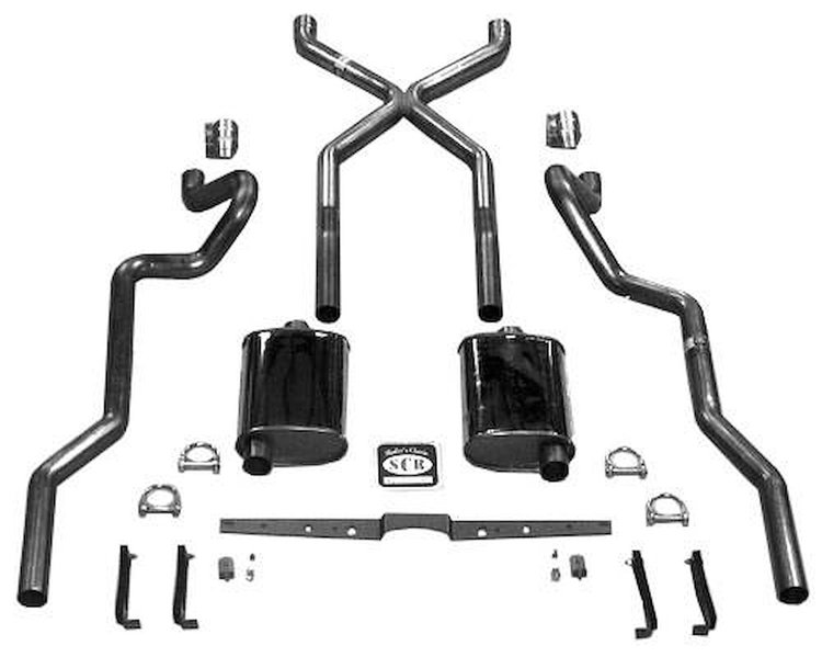 63085S 1955-57 Chevrolet Full-Size Exhaust System, 304 Stainless Steel