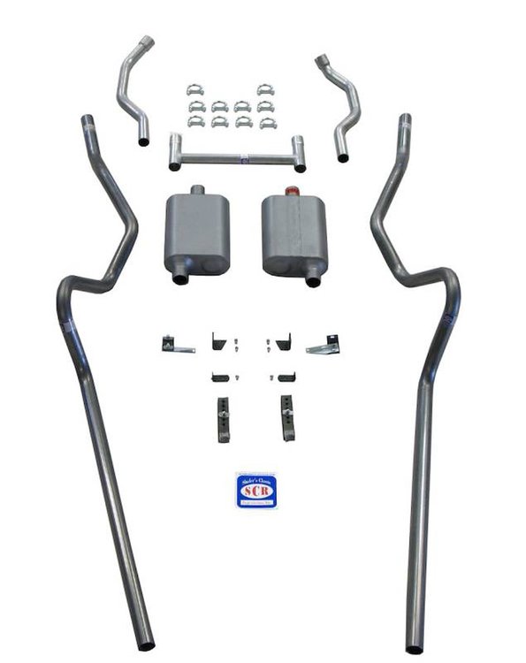 63096 1955-1957 Chevrolet Full-Size 2 in. Dual Turbo Exhaust System