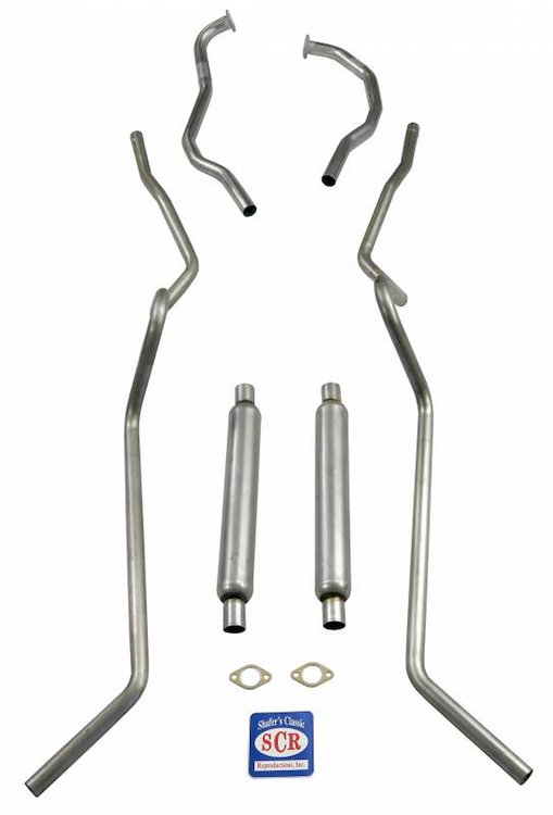 63099 1955 Chevrolet Full-Size 2 in. Dual 8-cyl SW Exhaust System