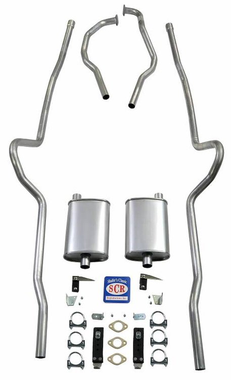 63115 1955-1956 Chevrolet Full-Size 2 in. Dual Turbo Exhaust System